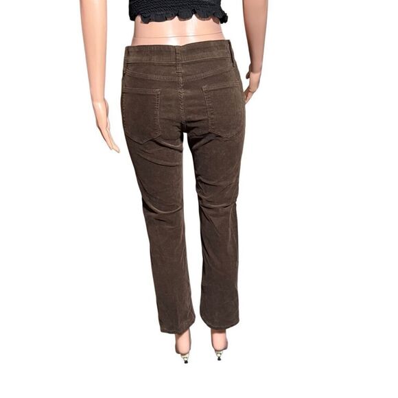 St.John Bay women's mid rise brown corduroy straight-leg pants 6p - Picture 3 of 7